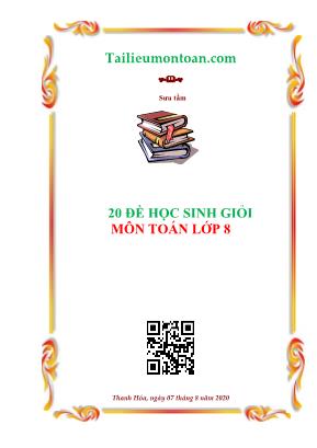 20 đề học sinh giỏi môn Toán Lớp 8